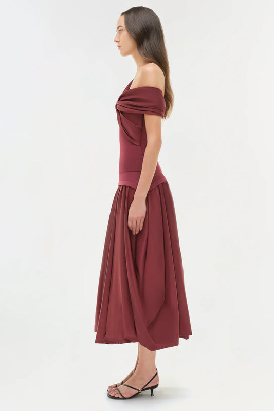 Celiana Combo Off-The-Shoulder Top