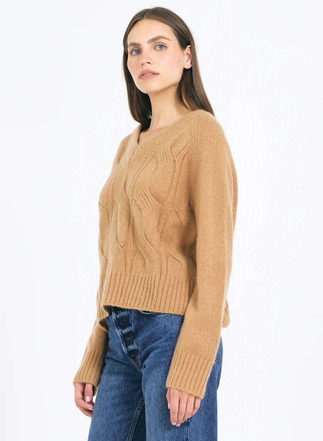 Mabel Cable Vneck Pullover