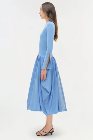 Kenlie Taffeta Knit Midi Dress