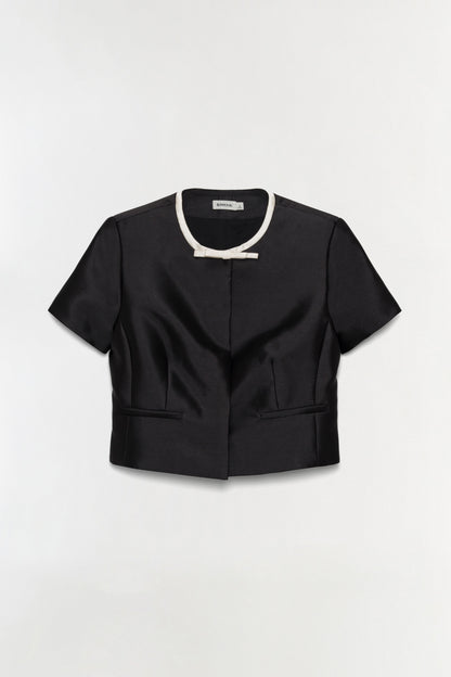 SIMKHAI Naelle Top in Black Frost Multi