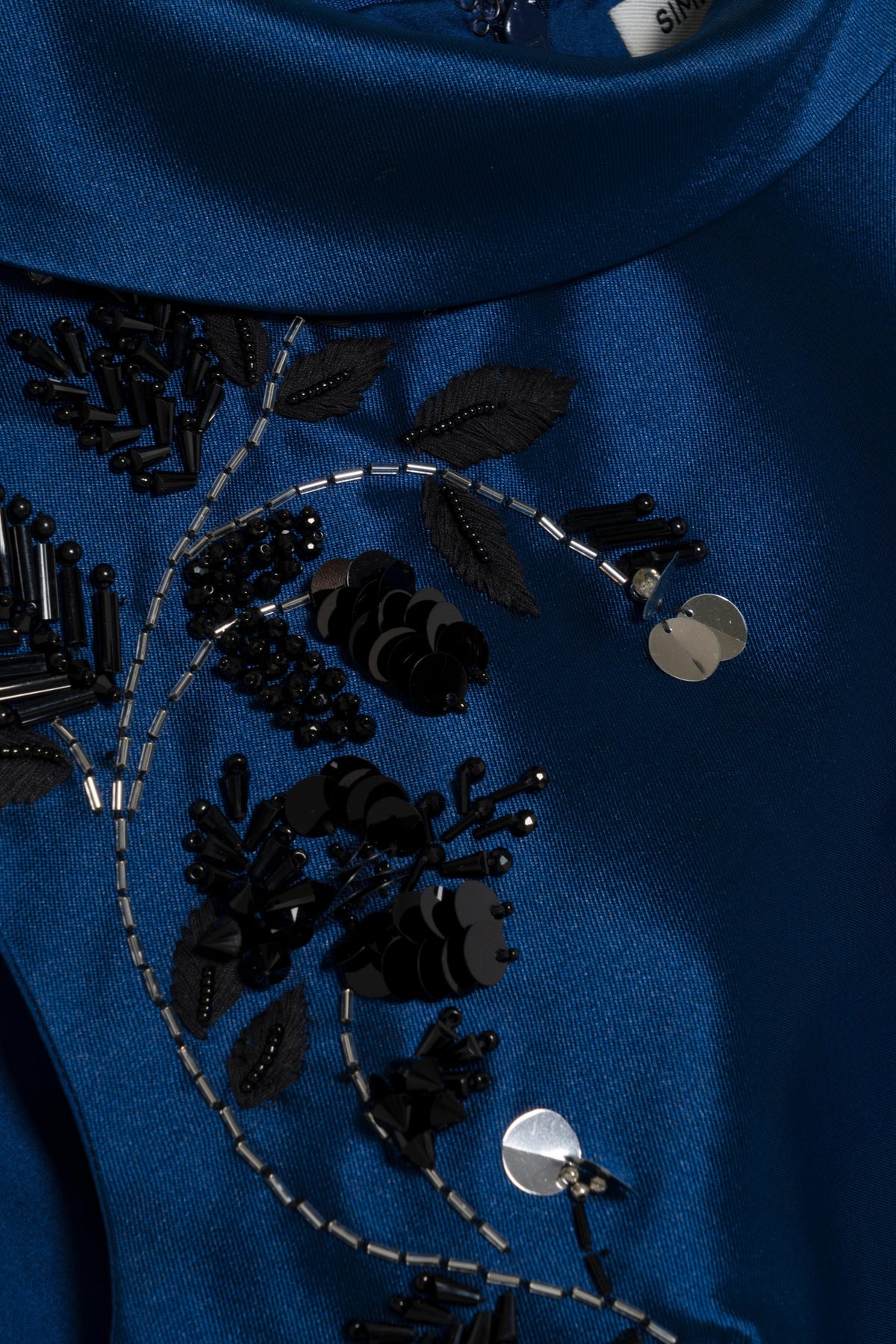 SIMKHAI Renza Embellished Mini Dress in Ink