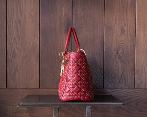 Medium Lady Dior Bag | Red