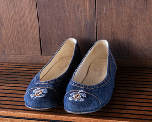 Denim Ballet Flats Sz 40 | Blue