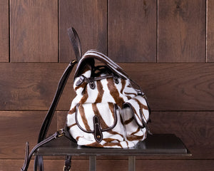 luxury calf hair backpack