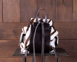 luxury calf hair backpack