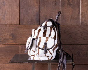 luxury calf hair backpack