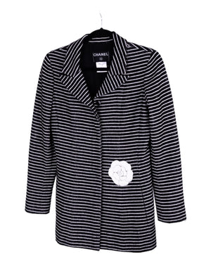 2001 Runway Striped Camellia Jacket | Stripped