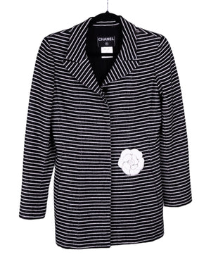 2001 Runway Striped Camellia Jacket | Stripped