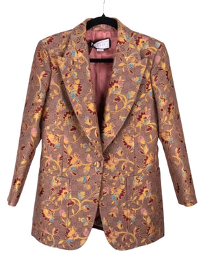 Floral Brocade Blazer | Bronze