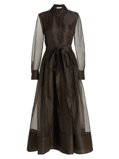 Montgomery Organza Shirtwaist Gown