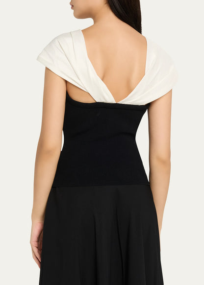 Celiana Combo Off-The-Shoulder Top